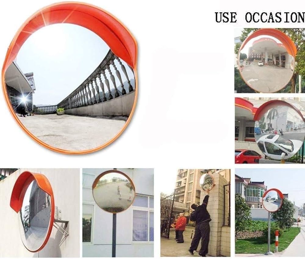 Miroir De Sécurité Convexe Ampper 9,5cm - Clip Réglable 360° - Pour Bureau, Cabine, PC - Acrylique Résistant